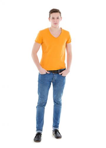 New Mens Slim Fit Stylish T-Shirt Yellow